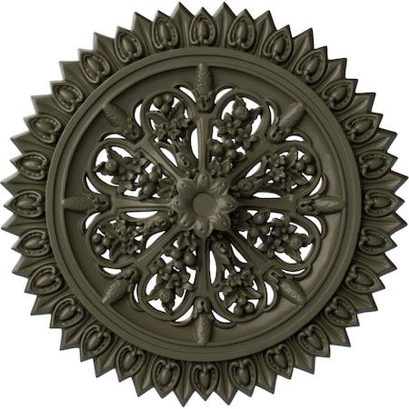 Ekena Millwork Lariah Ceiling Medallion (Fits Canopies up to 1 3/8"), 24 3/4"OD 1 3/8"ID x 3 1/4"P, Witch Hazel CM24LAWHF